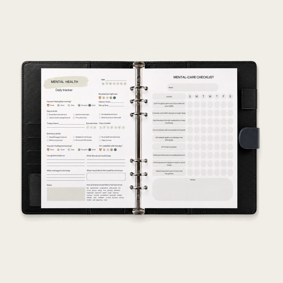 Infinote Executive Series AI Planner Smart Notebook – Navy Blue, planner pages 2