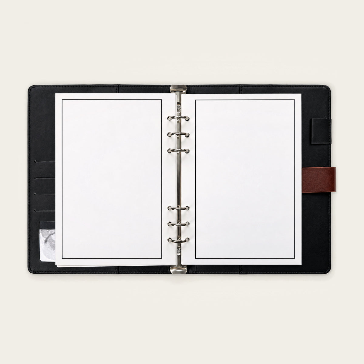 Infinote Executive Series AI Planner Smart Notebook – Tan Brown, open blank pages