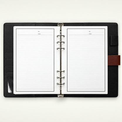 Infinote Executive Series AI Planner Smart Notebook – Tan Brown, open, ruled pages