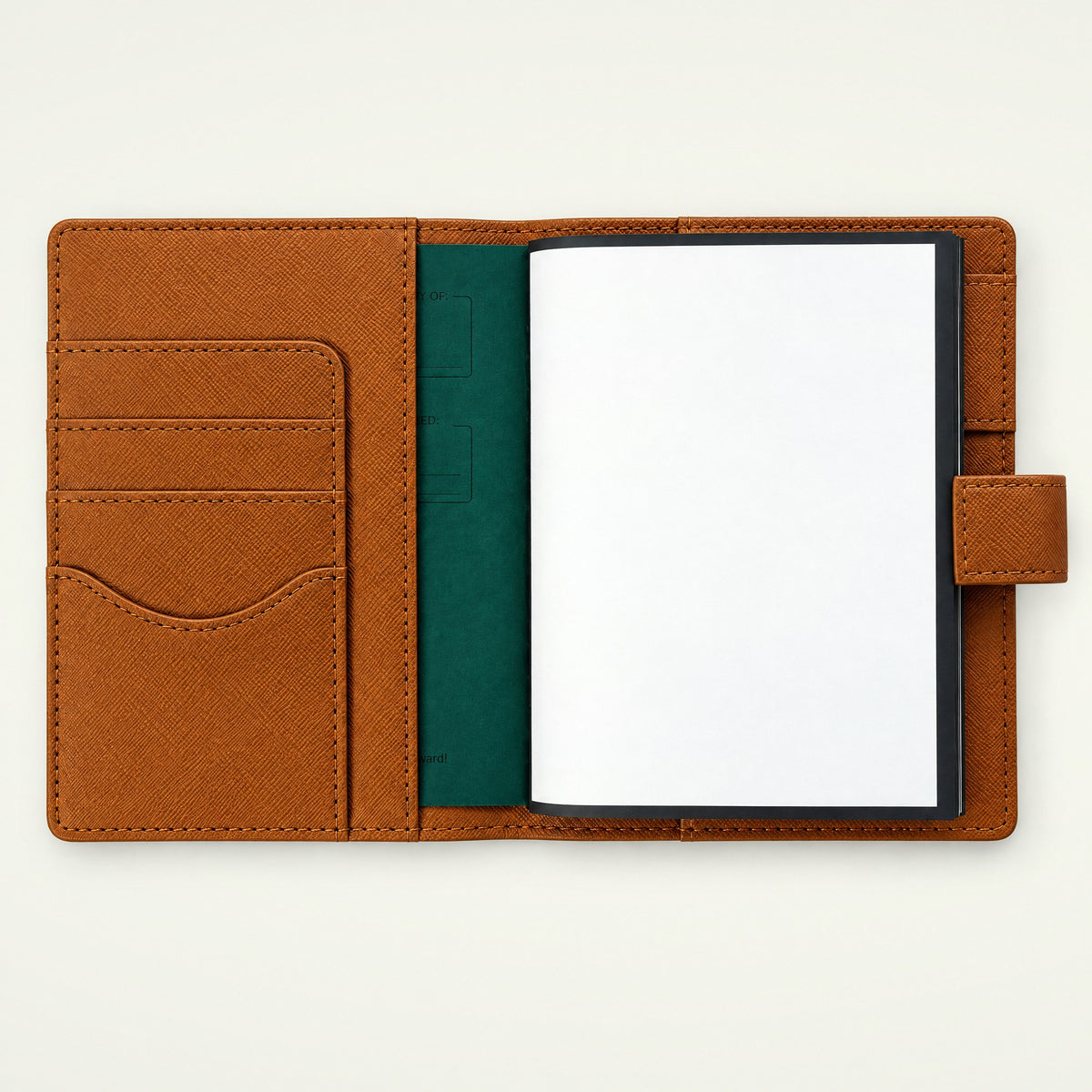 Infinote Field Journal Reusable Stone Paper AI Smart Notebook – Amber, open, card pockets