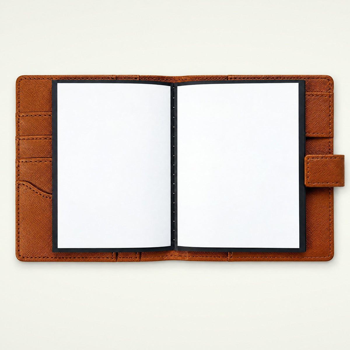 Infinote Field Journal Reusable Stone Paper AI Smart Notebook – Amber, open, blank pages