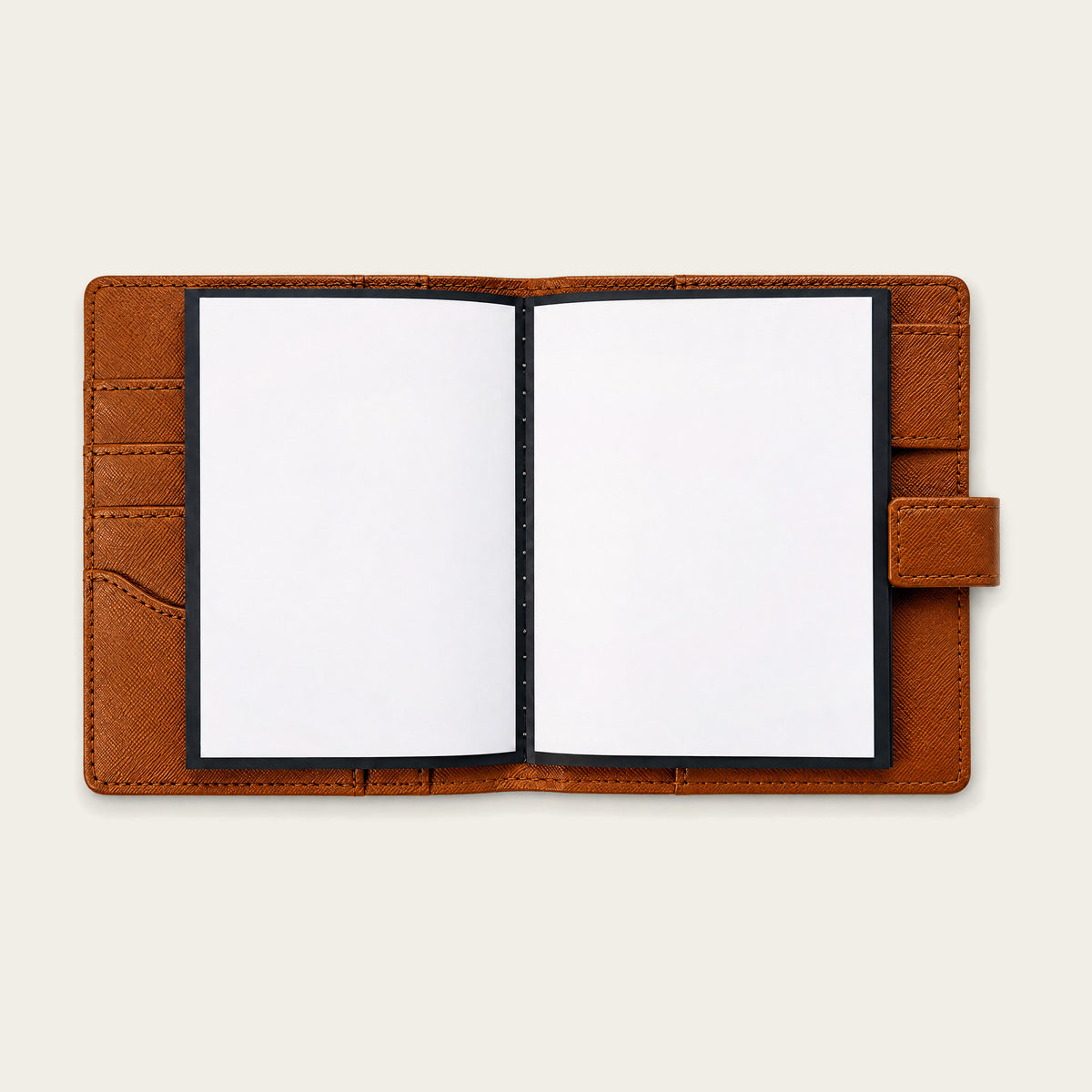 Infinote Field Journal Reusable Stone Paper AI Smart Notebook – Amber, open blank pages