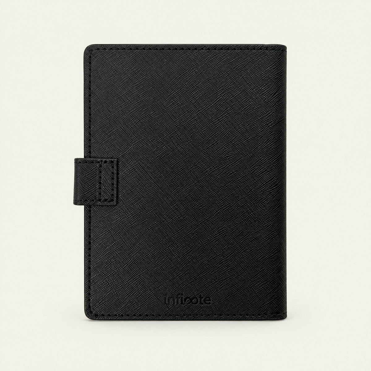 Infinote Field Journal Reusable Stone Paper AI Smart Notebook – Black, back view