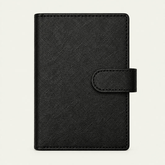 Infinote Field Journal Reusable Stone Paper AI Smart Notebook – Black, front view