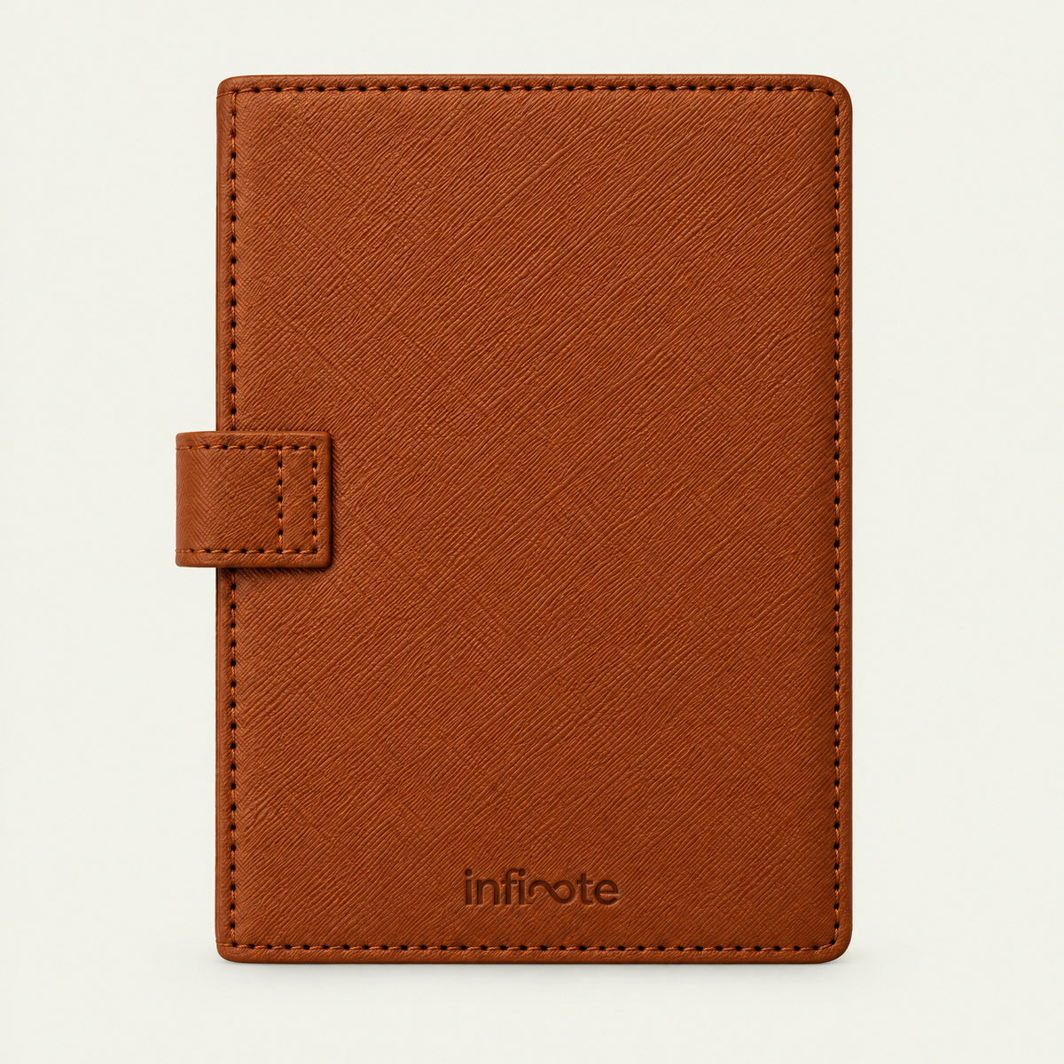 Infinote Field Journal Reusable Stone Paper AI Smart Notebook – Brown, back view