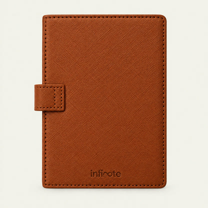 Infinote Field Journal Reusable Stone Paper AI Smart Notebook – Brown, back view
