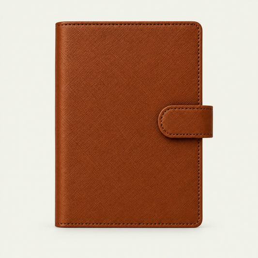 Infinote Field Journal Reusable Stone Paper AI Smart Notebook – Brown, front view