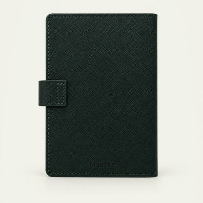 Infinote Field Journal Reusable Stone Paper AI Smart Notebook – Dark Green, back view