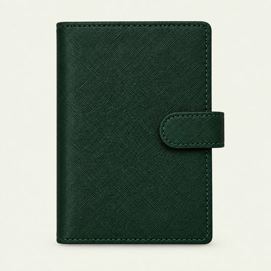 Infinote Field Journal Reusable Stone Paper AI Smart Notebook – Dark Green, front view
