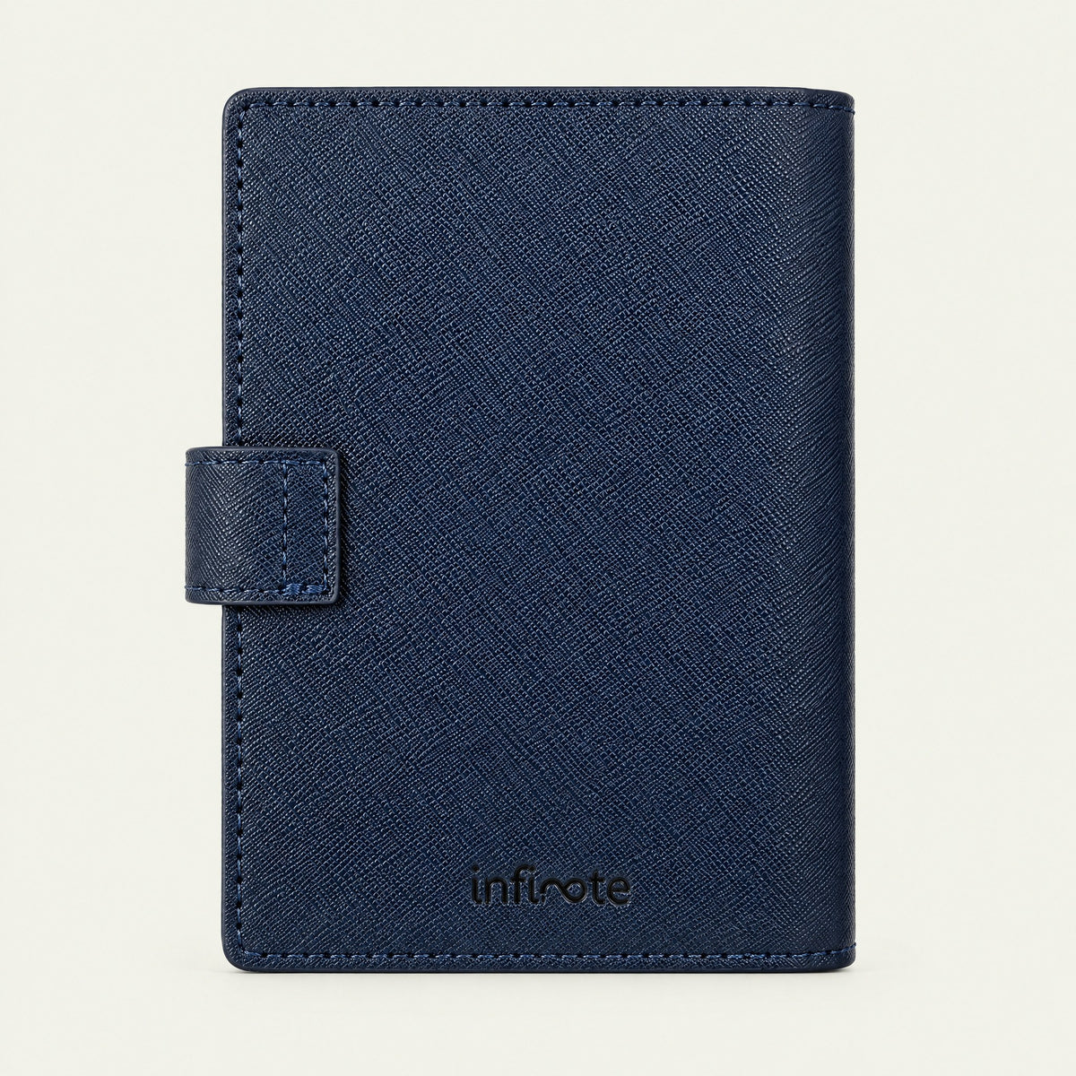 Infinote Field Journal Reusable Stone Paper AI Smart Notebook – Navy Blue, back view