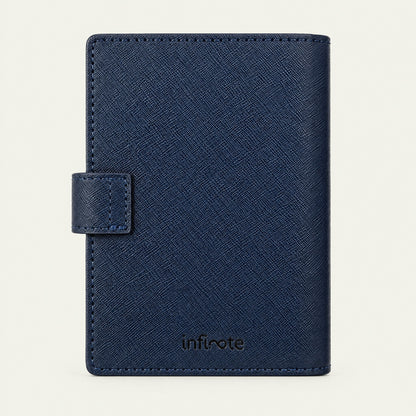 Infinote Field Journal Reusable Stone Paper AI Smart Notebook – Navy Blue, back view