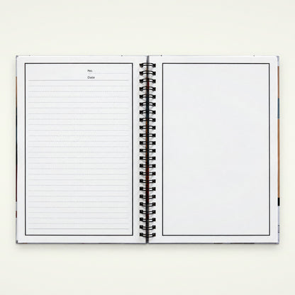 Infinote Happiness Planner – Blooming Dreams, open, ruled and blank pages