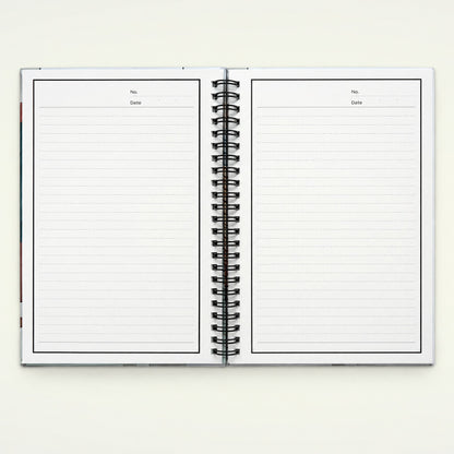 Infinote Happiness Planner – Blooming Dreams, open, ruled pages