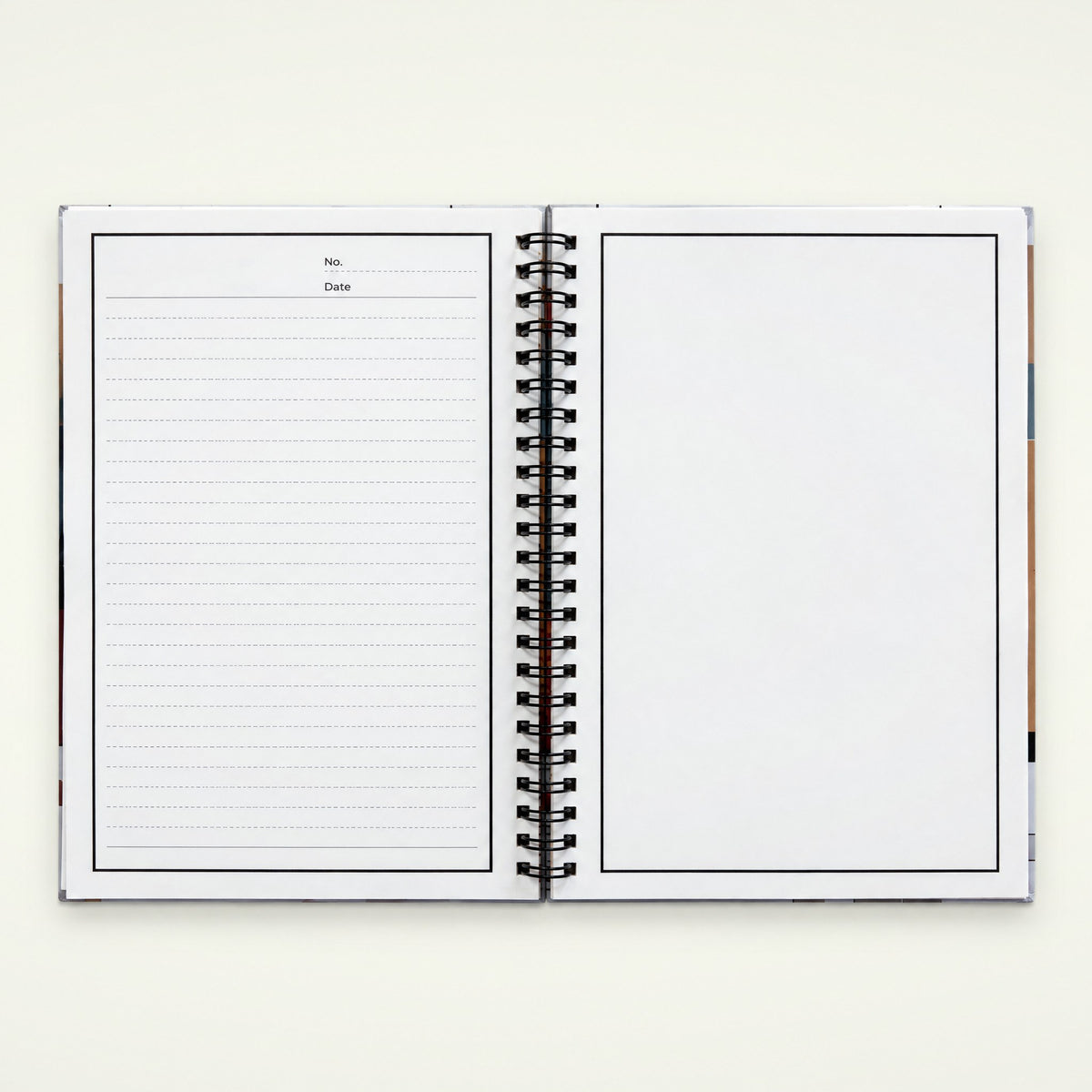 Infinote Happiness Planner – Falling for Joy, open, ruled and blank pages