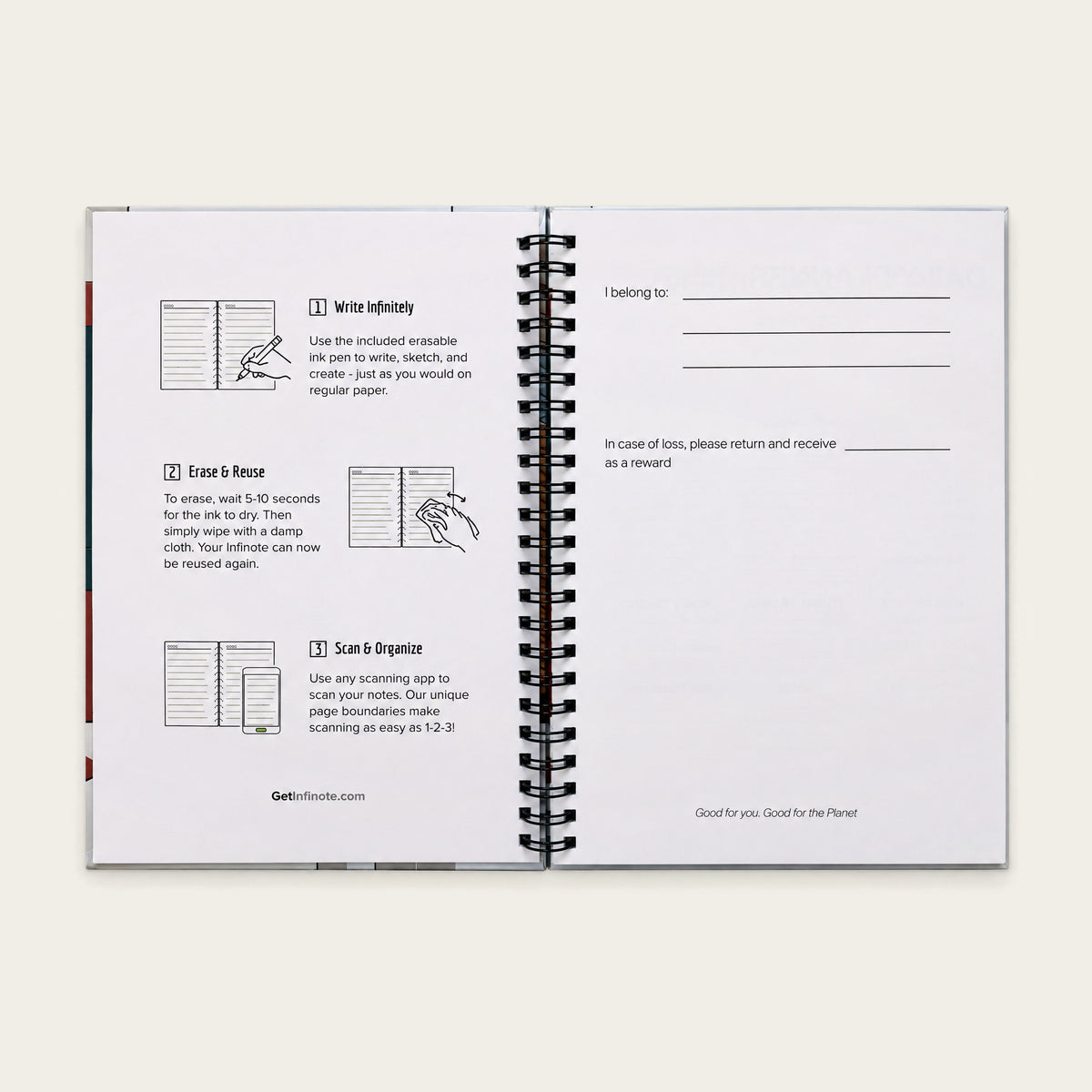 Infinote Happiness Planner – Shapes & Spaces, instructions page