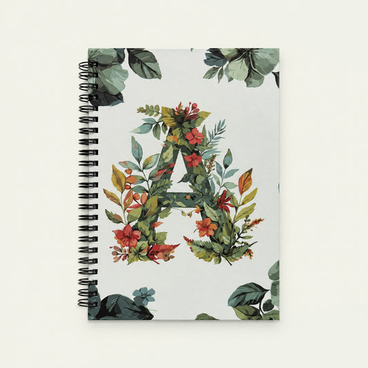 Infinote Happiness Planner – Monogram, letter A, front view