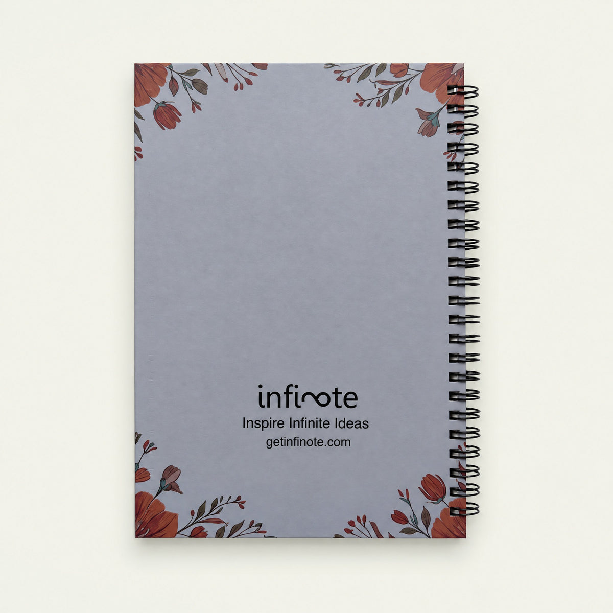 Infinote Happiness Planner – Monogram, letter R, back view