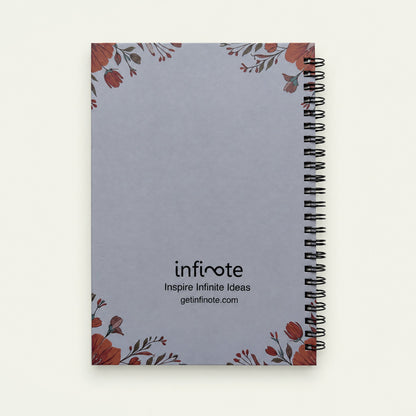 Infinote Happiness Planner – Monogram, letter R, back view