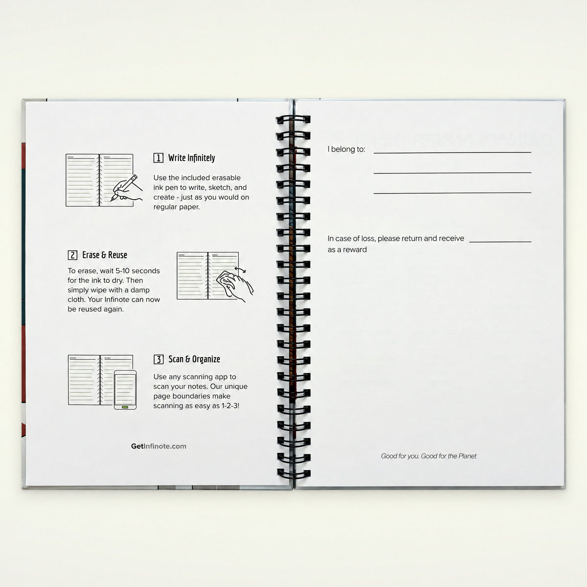 Infinote Happiness Planner – Shapes & Spaces, instructions page