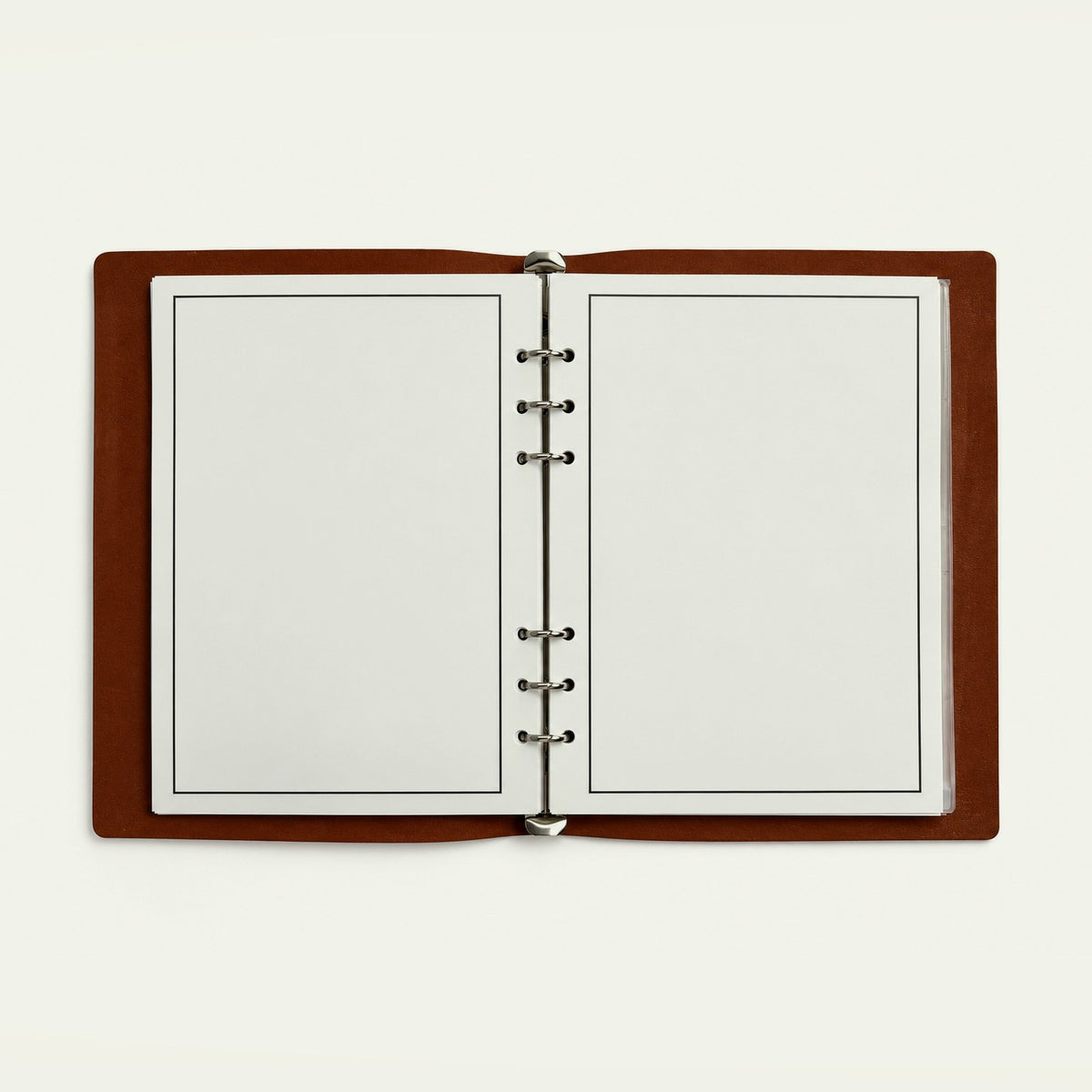 Infinote Hustle Reusable EverWrite Planner – Tan Brown, open, blank pages