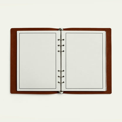 Infinote Hustle Reusable EverWrite Planner – Tan Brown, open, blank pages