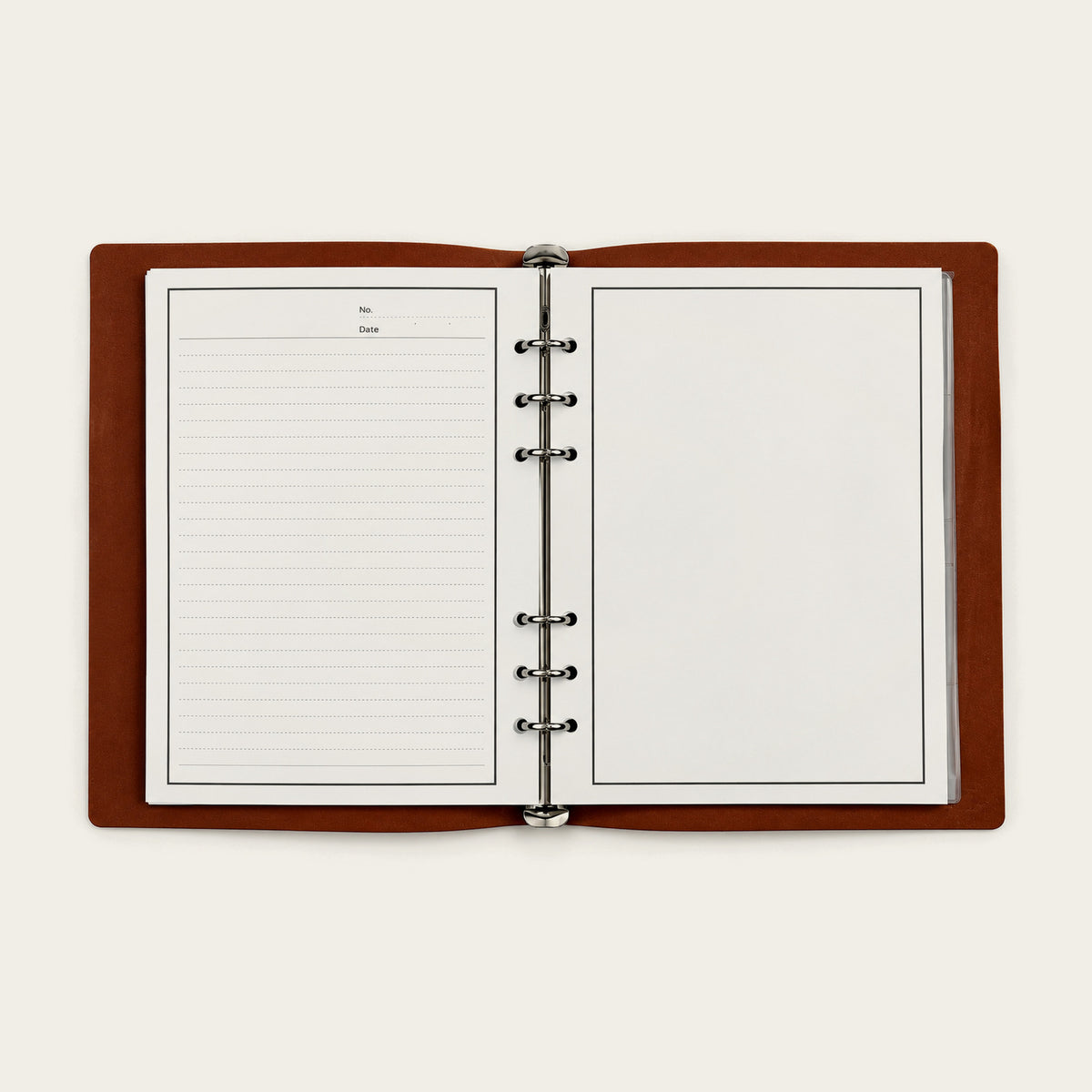 Infinote Hustle Reusable EverWrite Planner – Tan Brown, open ruled and blank pages