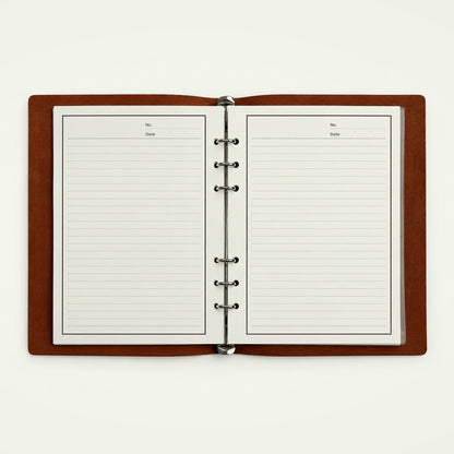 Infinote Hustle Reusable EverWrite Planner – Tan Brown, open, ruled pages