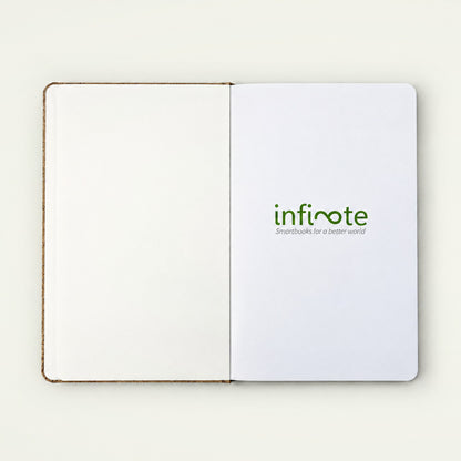 Infinote Nature Series Natural Cork AI Smart Notebook – Chestnut Band, branding page