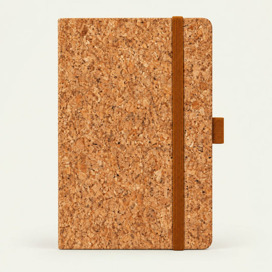 Infinote Nature Series Natural Cork AI Smart Notebook – Chestnut Band, front view