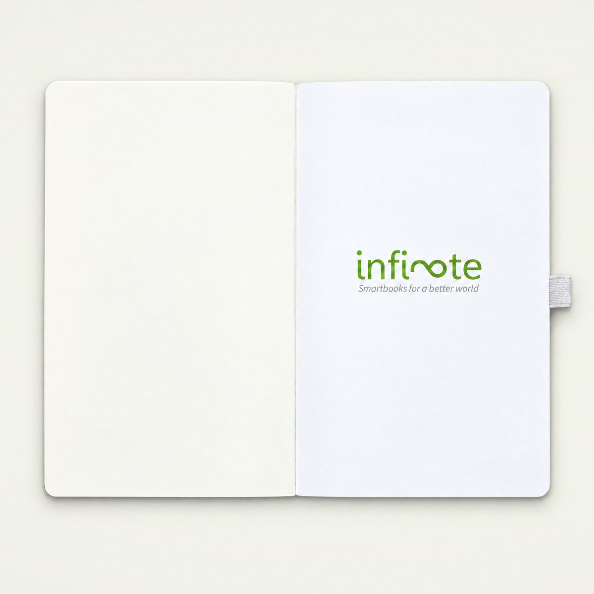 Infinote Nature Series Natural Cork AI Smart Notebook – Ivory Band, branding page