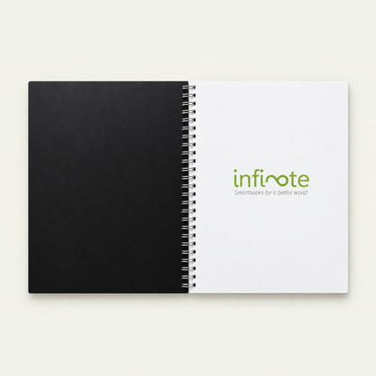 Infinote Original Series A4 Reusable EverWrite Notebook – Black, branding page