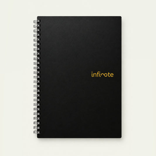 Infinote Original Series A4 Reusable EverWrite Notebook – Black, front view