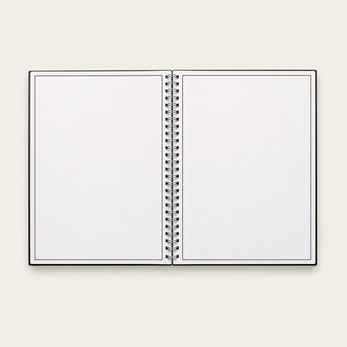 Infinote Original Series A4 Reusable EverWrite Notebook – Black, open blank pages