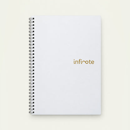 Infinote Original Series A4 Reusable EverWrite Notebook – White, front view