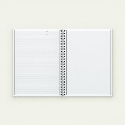 Infinote Original Series A4 Reusable EverWrite Notebook – White, open, ruled and blank pages