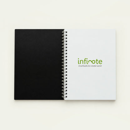 Infinote Original Series A5 Reusable EverWrite Notebook – Black, branding page