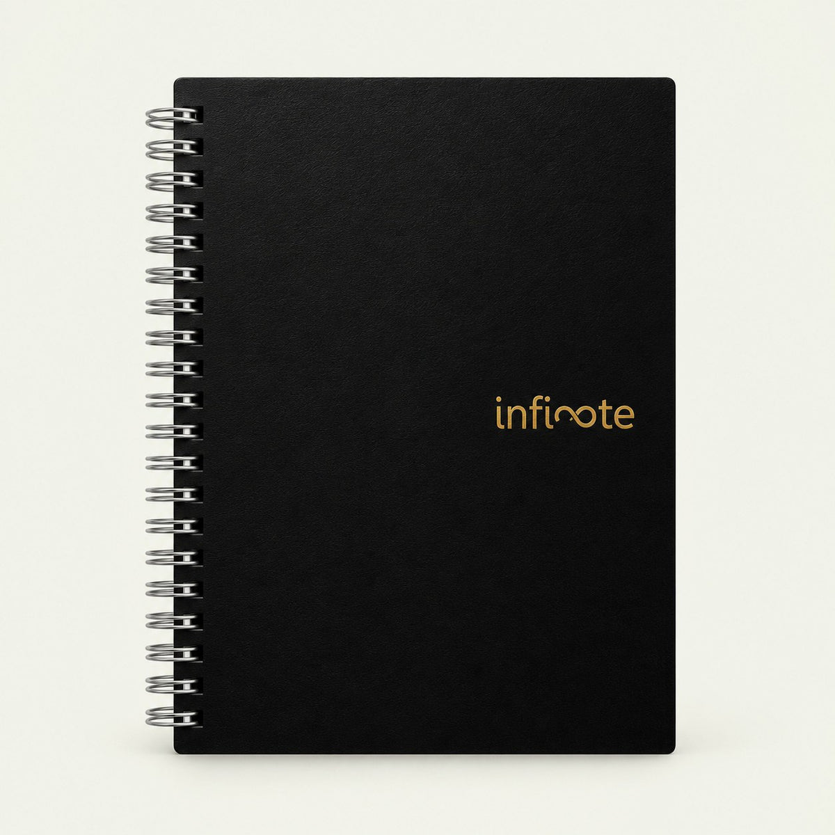 Infinote Original Series A5 Reusable EverWrite Notebook – Black, front view