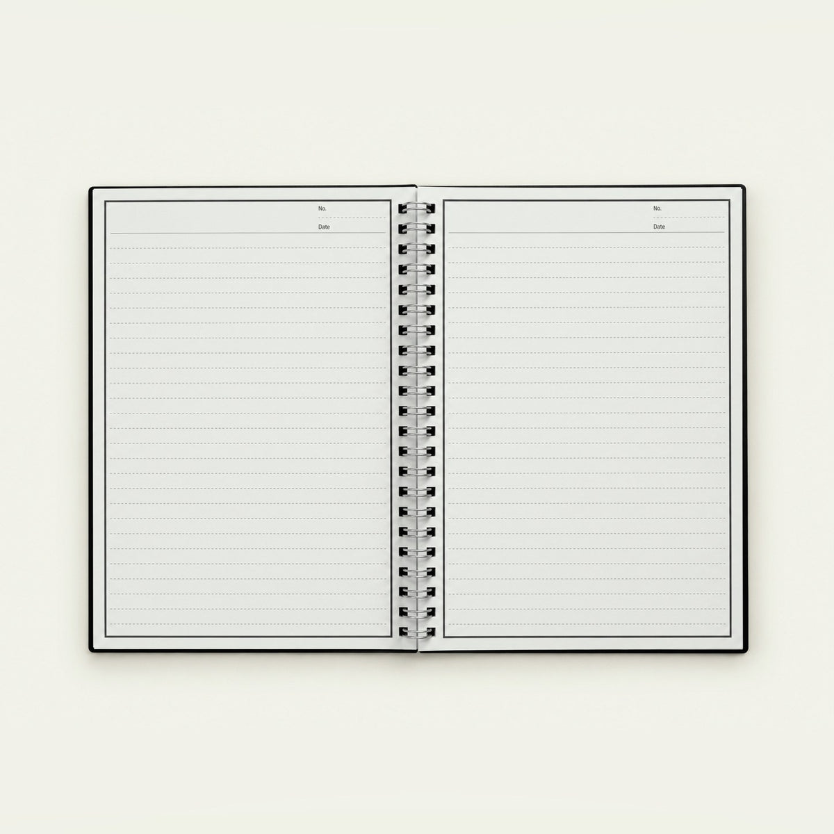 Infinote Original Series A5 Reusable EverWrite Notebook – Black, open, ruled pages