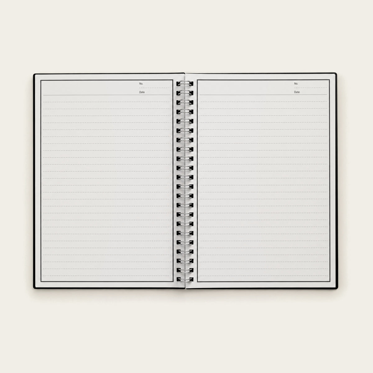 Infinote Original Series A5 Reusable EverWrite Notebook – Black, open ruled pages