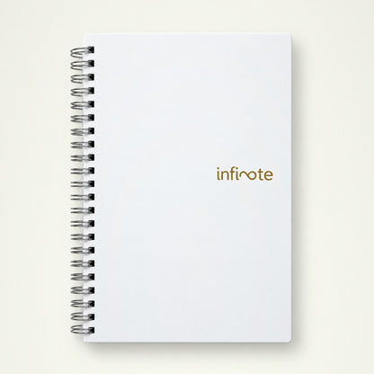Infinote Original Series A5 Reusable EverWrite Notebook – White, front view