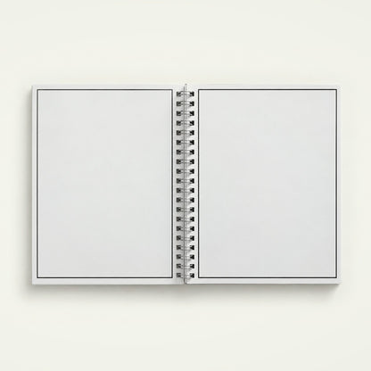 Infinote Original Series A5 Reusable EverWrite Notebook – White, open, blank pages