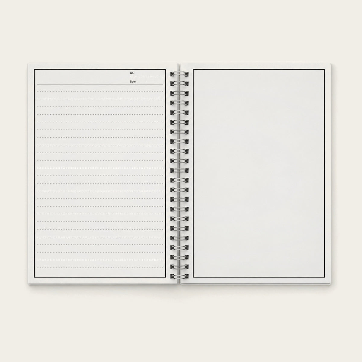 Infinote Original Series A5 Reusable EverWrite Notebook – White, open ruled and blank pages