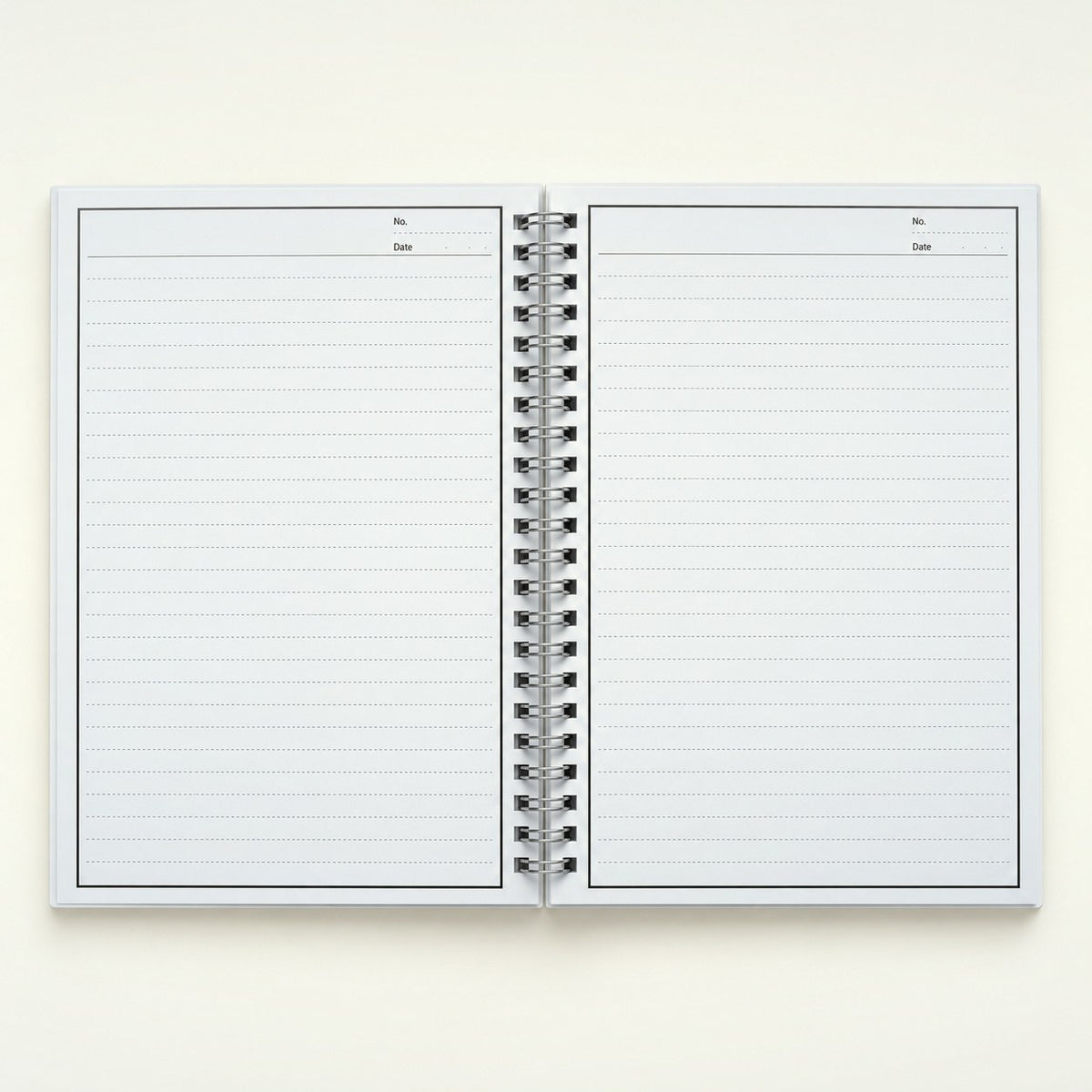 Infinote Original Series A5 Reusable EverWrite Notebook – White, open, ruled pages