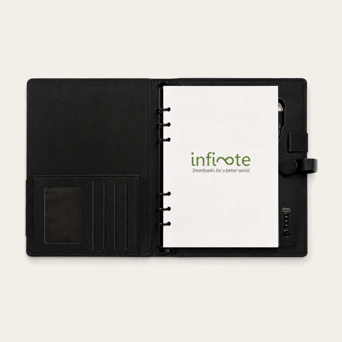 Infinote Pulse AI Power Planner – Black, branding page