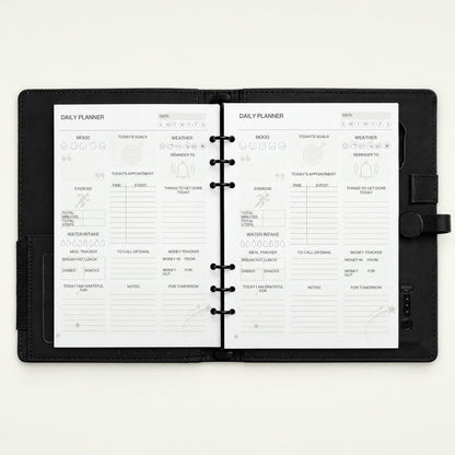 Infinote Pulse AI Power Planner – Black, planner pages