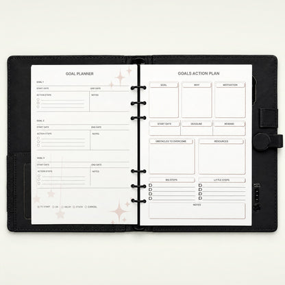 Infinote Pulse AI Power Planner – Black, planner pages