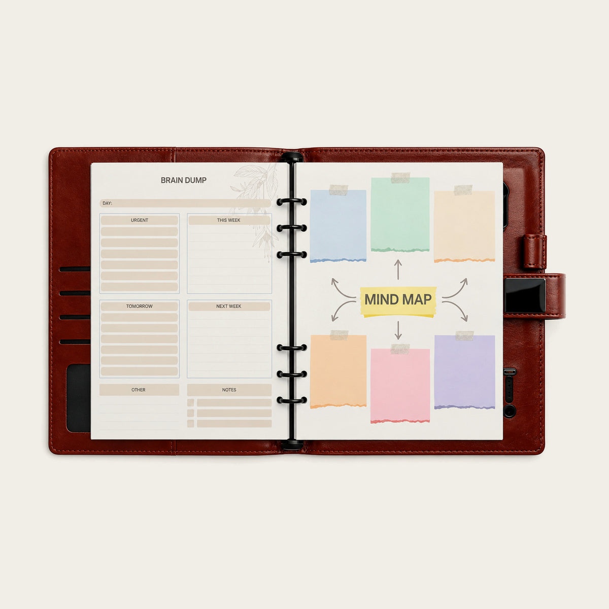 Infinote Pulse AI Power Planner – Brown, planner pages 2
