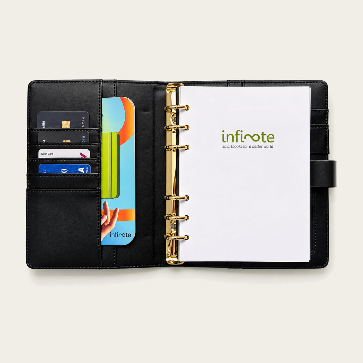 Infinote Secure Series AI Smart Notebook – Constellation, series ai smart notebook constellation branding page with cards