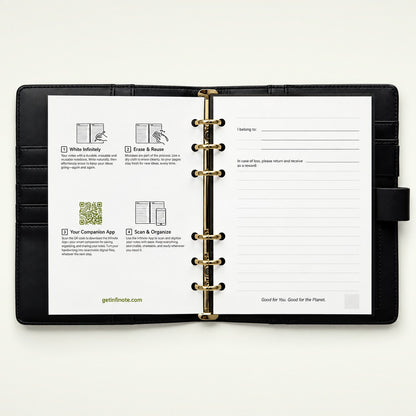 Infinote Secure Series AI Smart Notebook – Constellation, instructions page