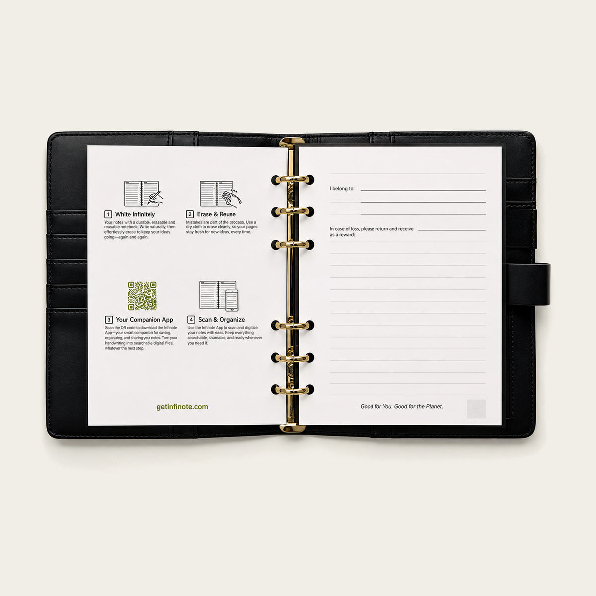 Infinote Secure Series AI Smart Notebook – Constellation, series ai smart notebook constellation instructions page